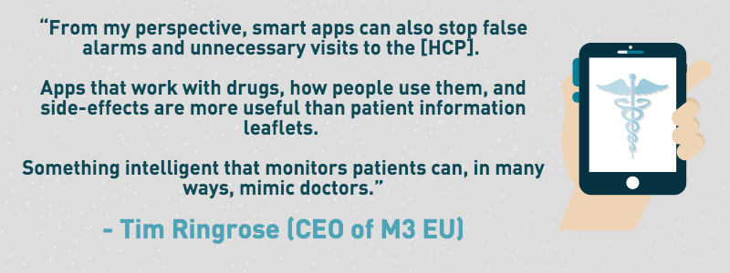 Quote by Tim Ringrose about the need for smart healthcare apps 