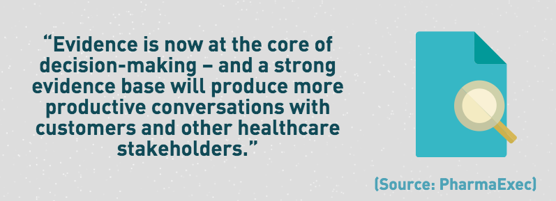 Evidence is now at the core of decision-making - and a strong evidence base will produce more productive conversations with customers and other healthcare stakeholders